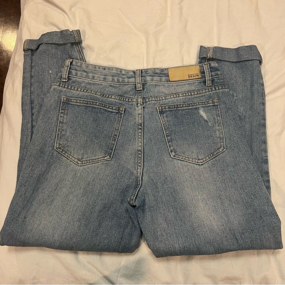 Nasty Gal Destructed Denim Boyfriend Jeans size 6 - Picture 10 of 11